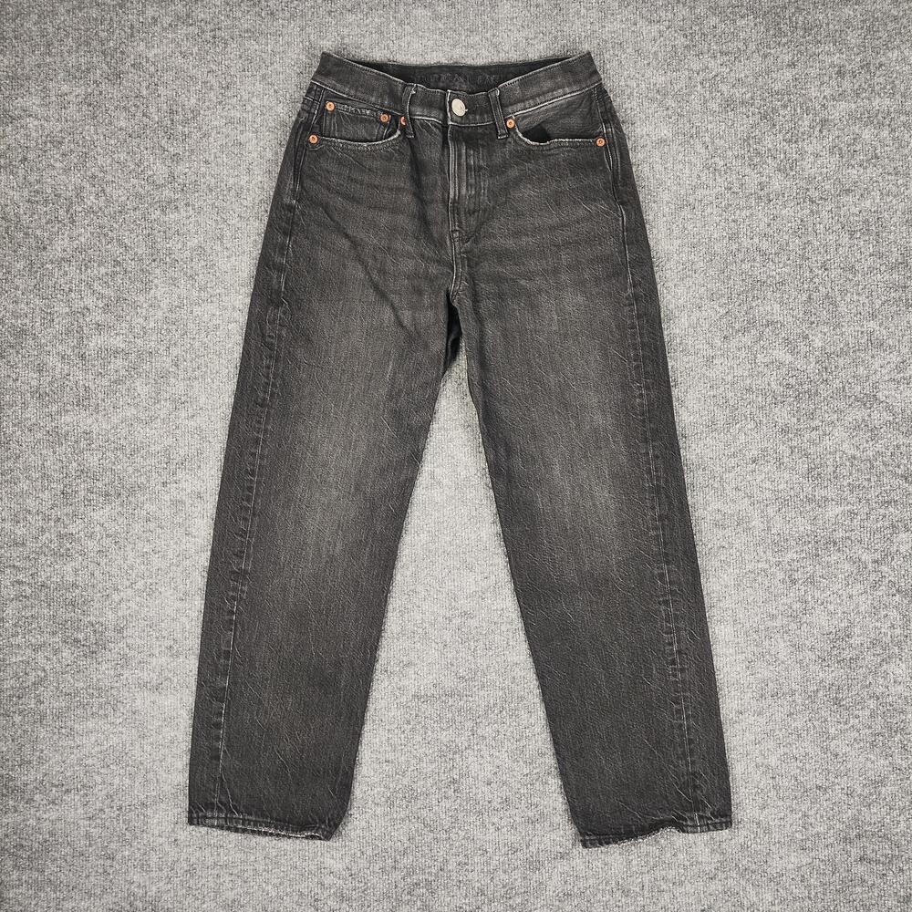 American Eagle Outfitters Jeans Womens 2 Short Gray High Rise Straight Denim